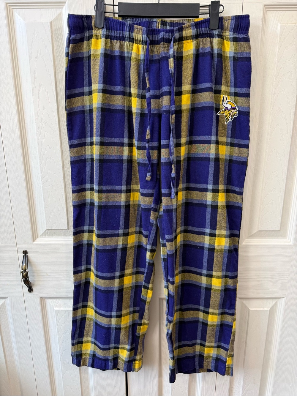 Minnesota Vikings NFL Team Apparel Plaid Flannel Pajama Pants Women’s size Large